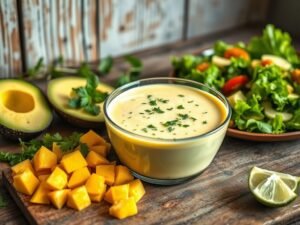 Molho de Iogurte Tropical para Salada Low Carb